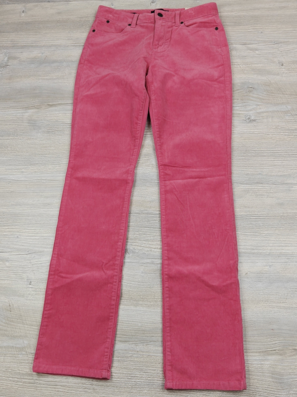 Talbots Heritage Fit Straight Leg Pink Fine Corduroy Pants Womens Size 2 NWT